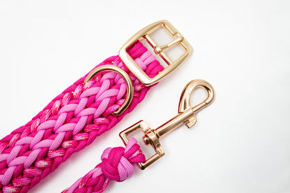 Halsband + Leinen Set Pink Rosa