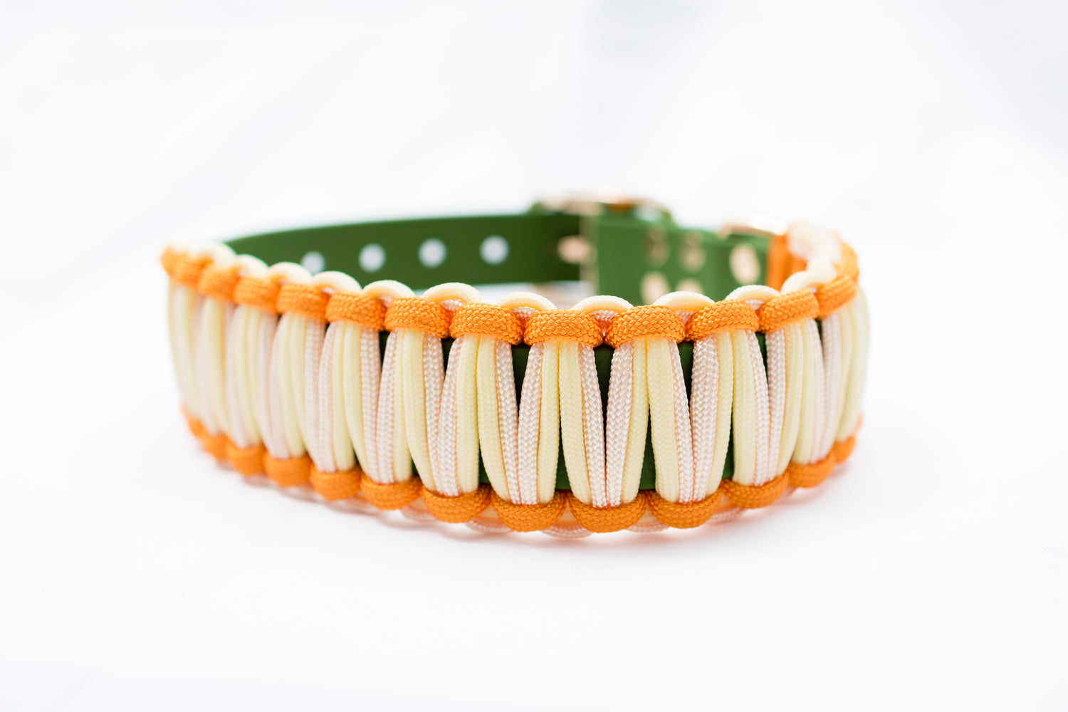 Halsband + Leinen Set Biothane Orange Grün