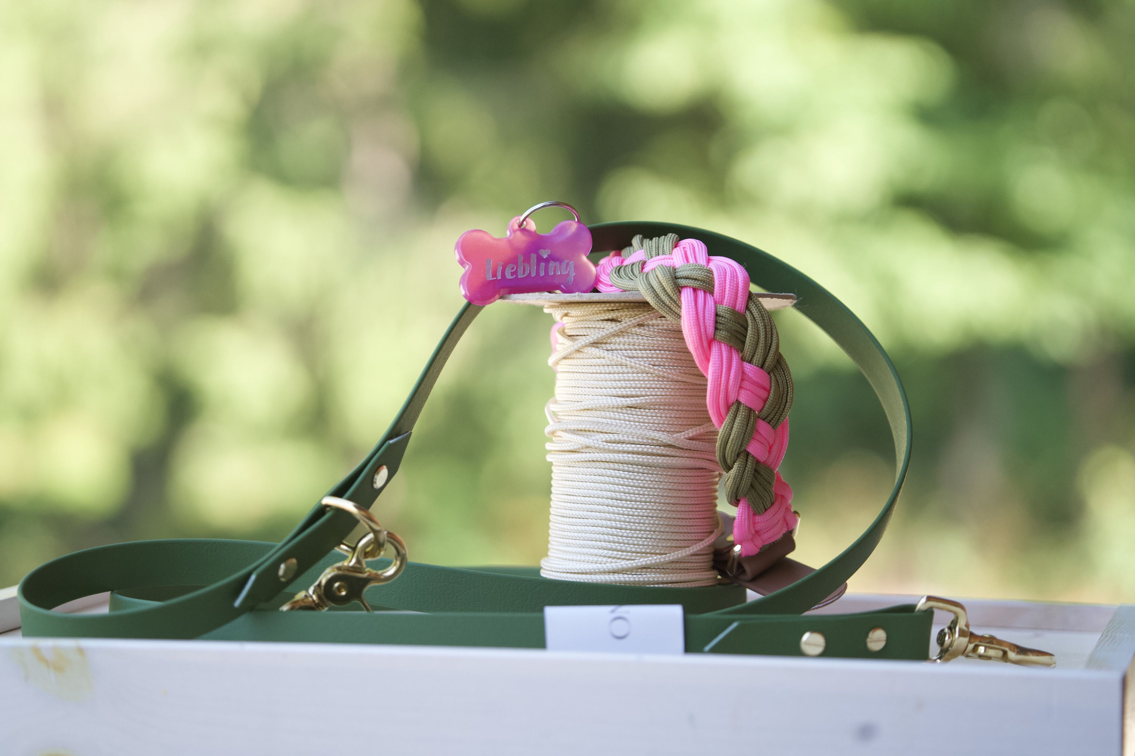 Halsband+Leinen Set Pink Olive