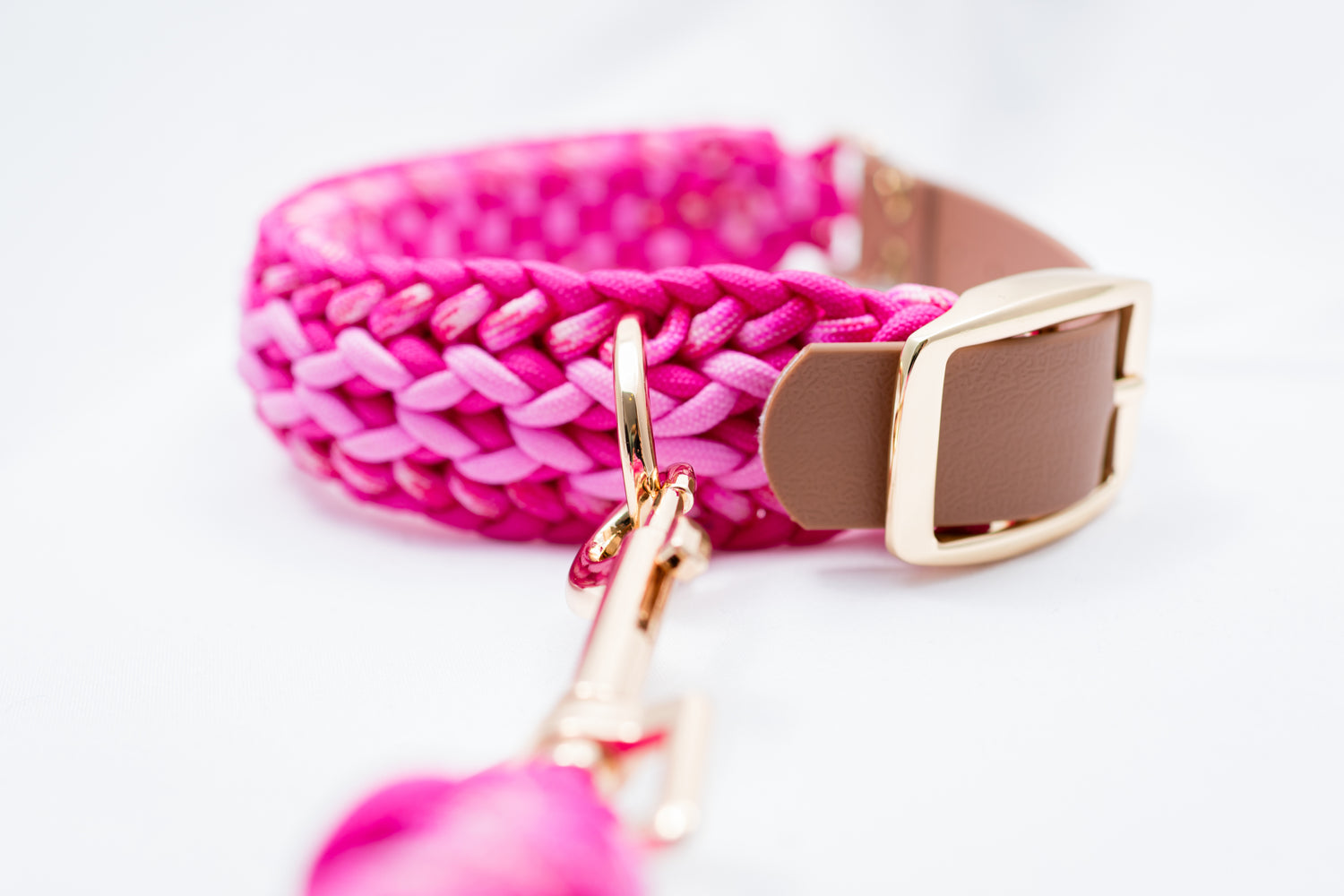 Halsband + Leinen Set Pink Rosa