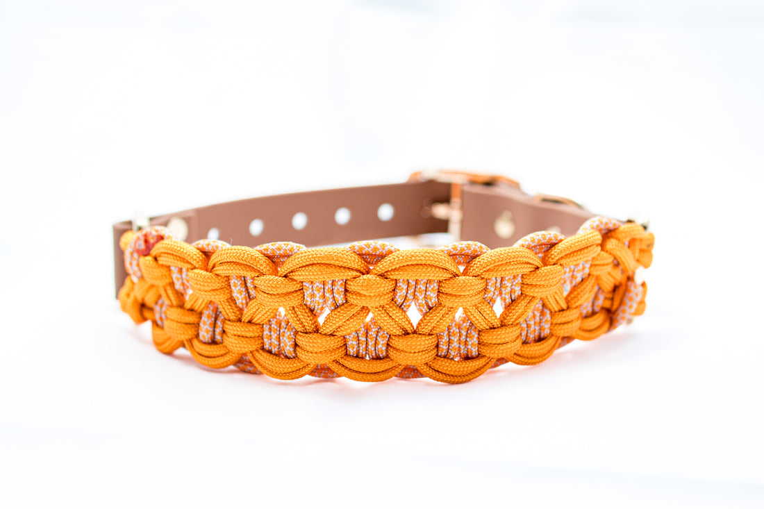 Geflochtenes Halsband Orange